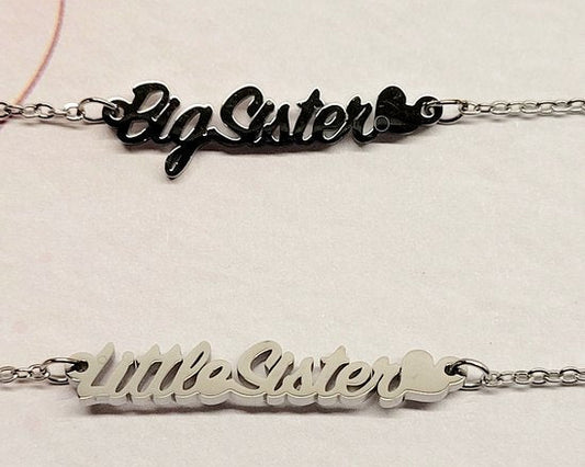 Armband Big Little Sister – Zilver Stainless Steel | Sparcle.shop Sparcle.shop