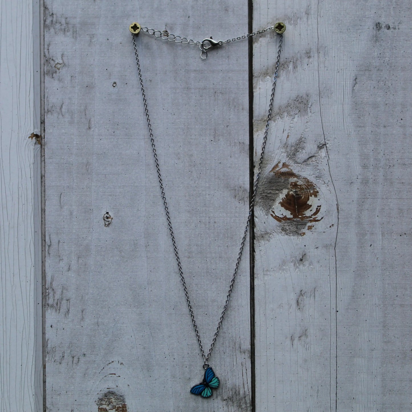 Vlinder Ketting met Symboliek – Blauw & Lichtblauw Design Sparcle.shop
