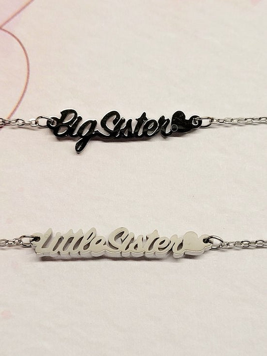 Armband Big Little Sister – Zilver Stainless Steel | Sparcle.shop Sparcle.shop