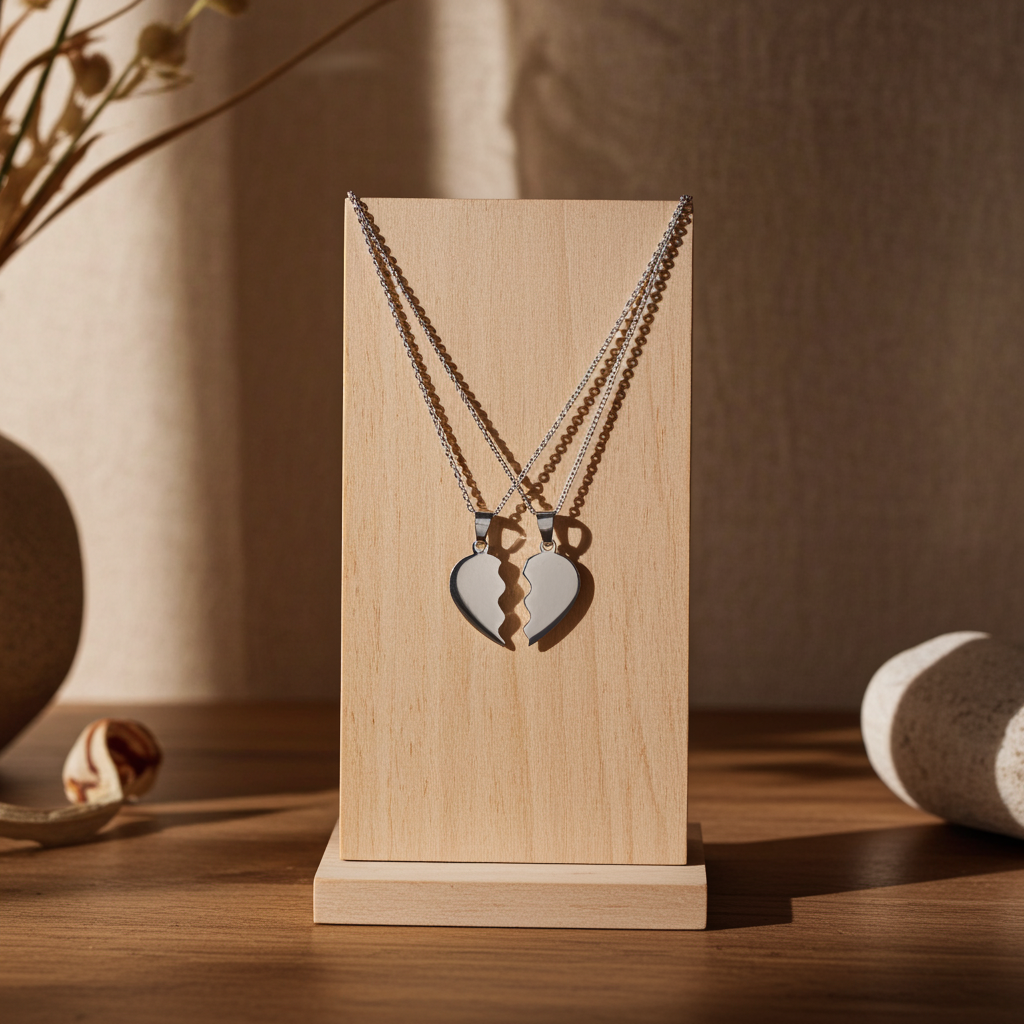 Koppel Ketting – Breekbaar Hart Hanger voor Twee Sparcle.shop