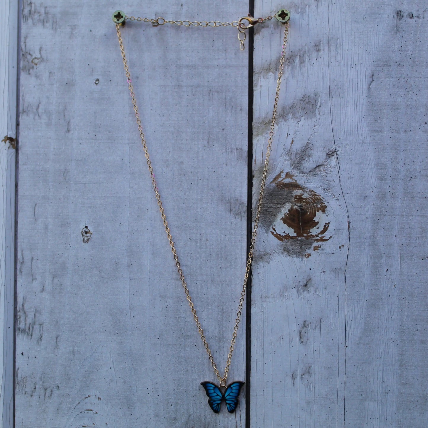 Vlinder Ketting met Symboliek – Blauwe Design Sparcle.shop