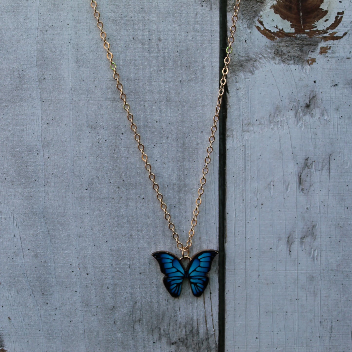Vlinder Ketting met Symboliek – Blauwe Design Sparcle.shop