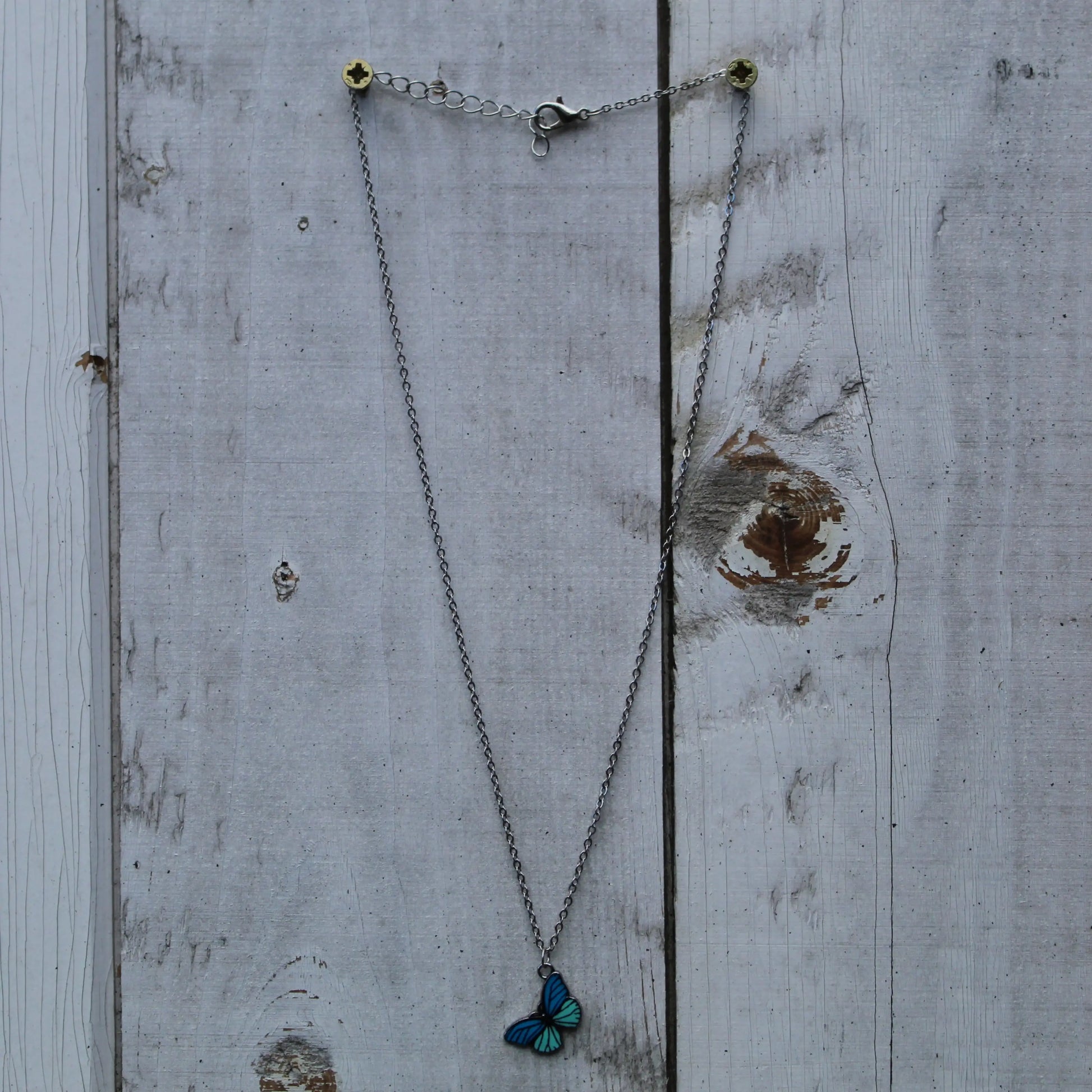 Vlinder Ketting met Symboliek – Blauw & Lichtblauw Design Sparcle.shop