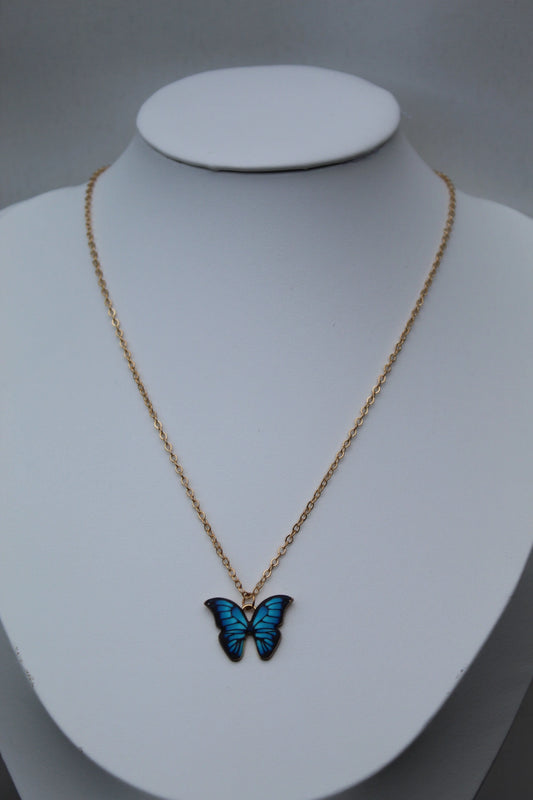 Vlinder Ketting met Symboliek – Blauwe Design Sparcle.shop
