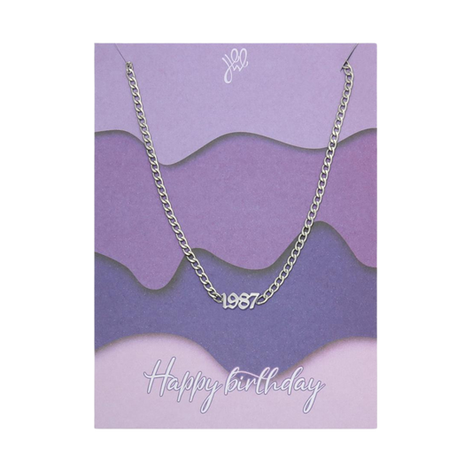 Jaartal Ketting – Jaartal 1987–1995 – Zilver / Stainless Steel Sparcle.shop