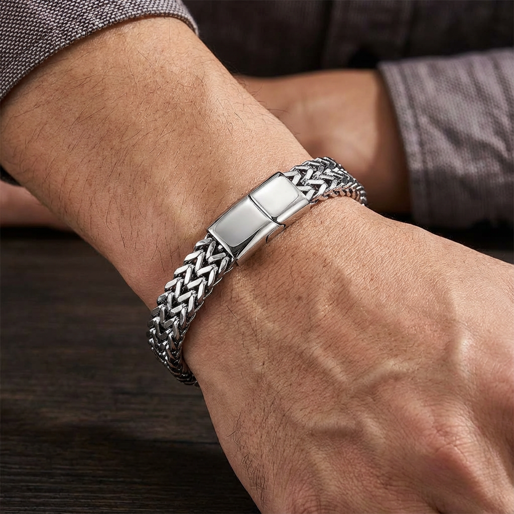 Model T – Vintage RVS Heren Armband - 21 cm Sparcle.shop